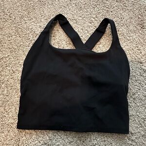 Black Cross-Back Sports Bra